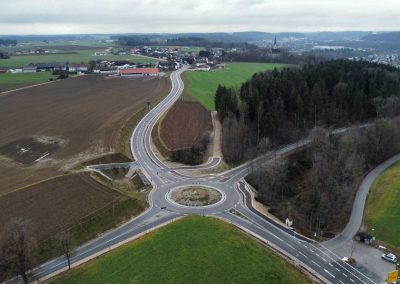 Umbau Kreuzung TS 51 – St 2357 bei Heiligkreuz  in einen Kreisverkehr