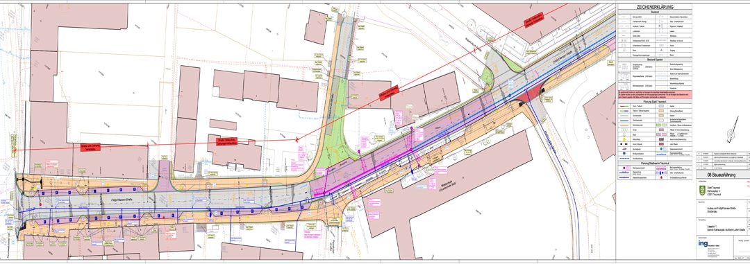 Ausbau der Fridtjof-Nansen-Straße in Traunreut  Ausbau und Neugestaltung der Fahrbahn und der Nebenflächen